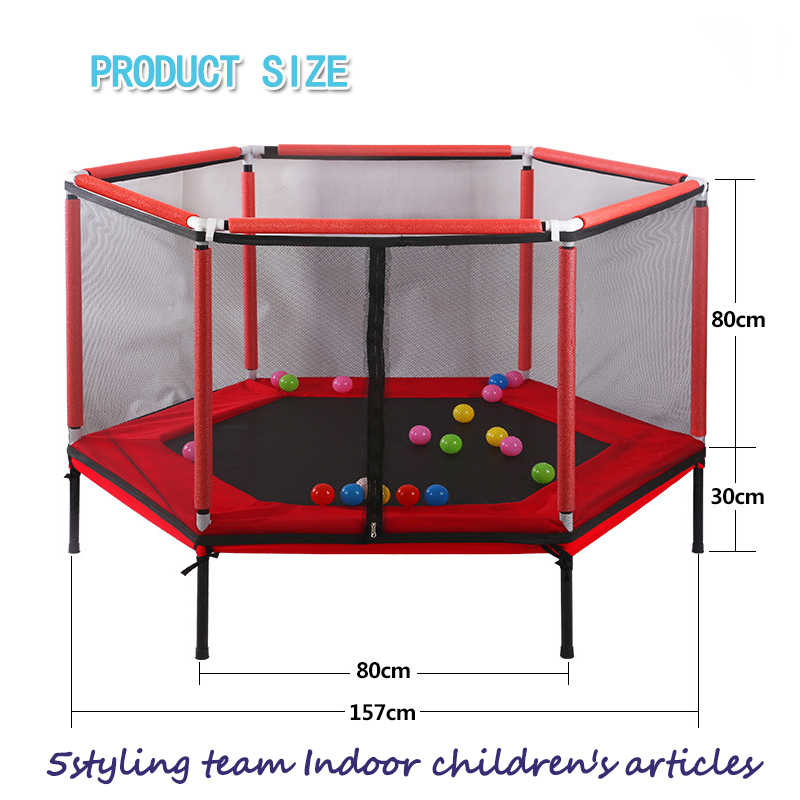 Trampoline детски домашен батут родител дете интерактивни игри фитнес батут с предпазна мрежа за ограда за бебета